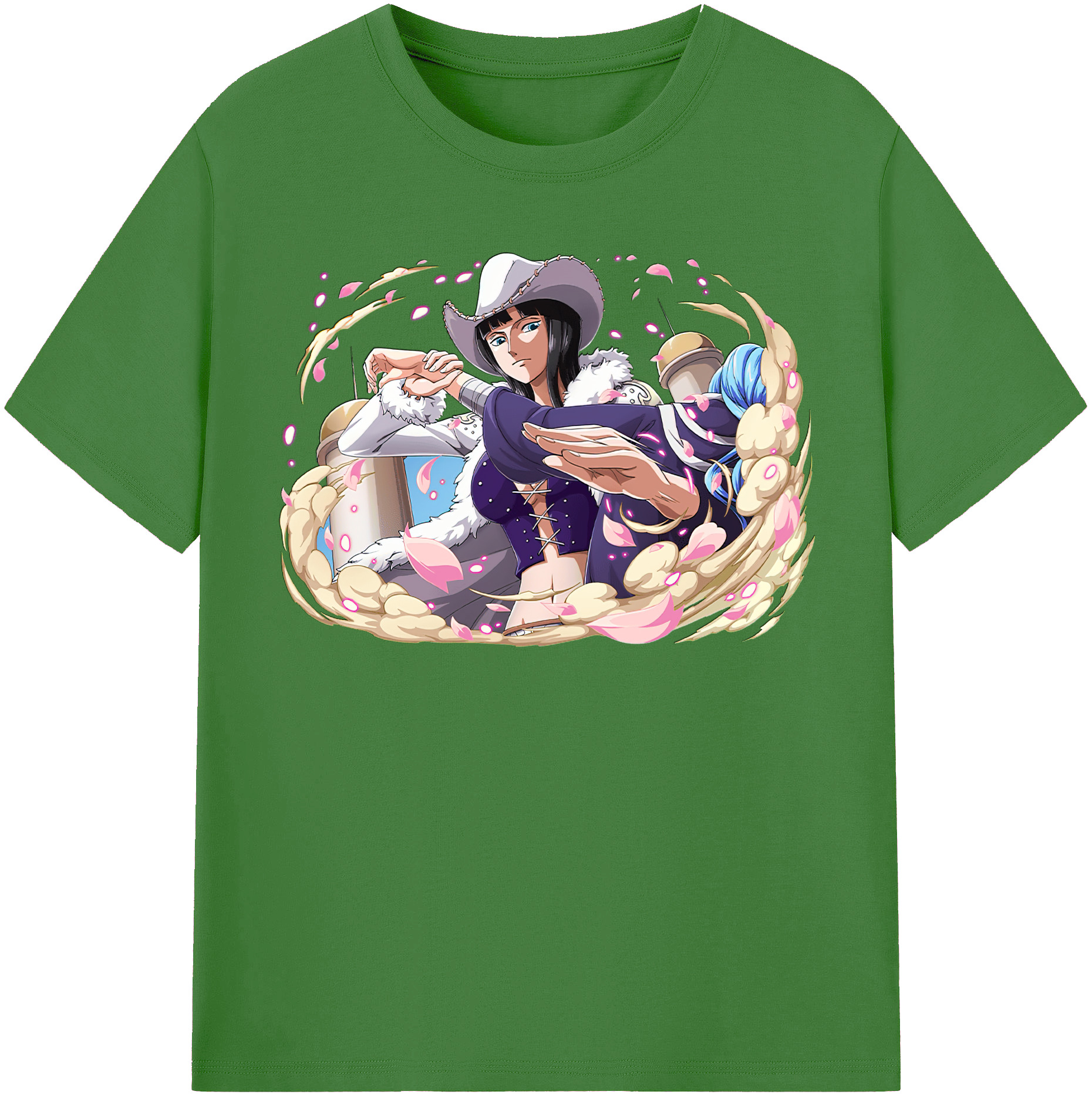 ワンピース ニコ・ロビン ONE PIECE Nico Robin レディースカジュアルプリントTシャツ（綿100％）